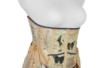 Lower back support girdle in vintage design 